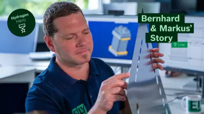 Hydrogen Hero Story: Bernhard bei der Arbeit
